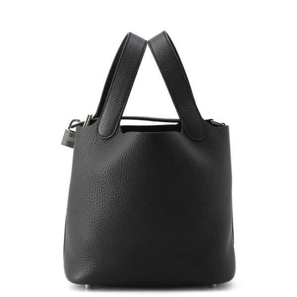 エルメス ハンドバッグ ピコタンロックPM ブラック/シルバー金具 トリヨンクレマンス K刻印 黒