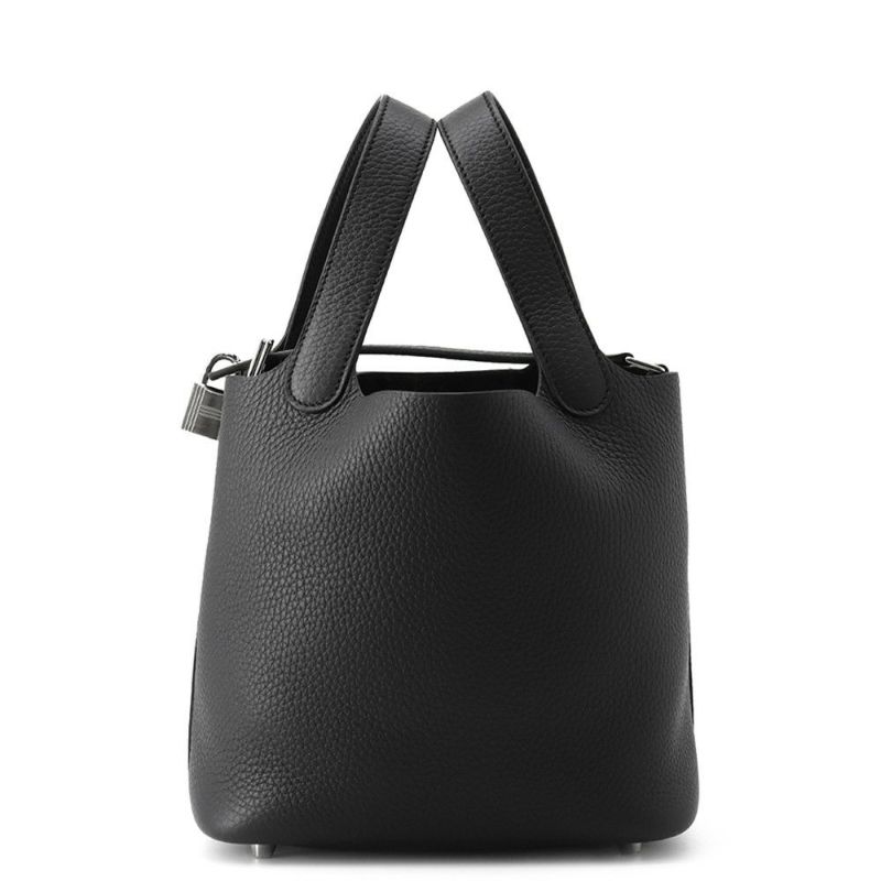 エルメス ハンドバッグ ピコタンロックPM ブラック/シルバー金具 トリヨンクレマンス K刻印 黒