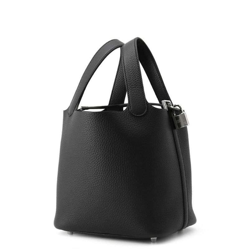 エルメス ハンドバッグ ピコタンロックPM ブラック/シルバー金具 トリヨンクレマンス K刻印 黒