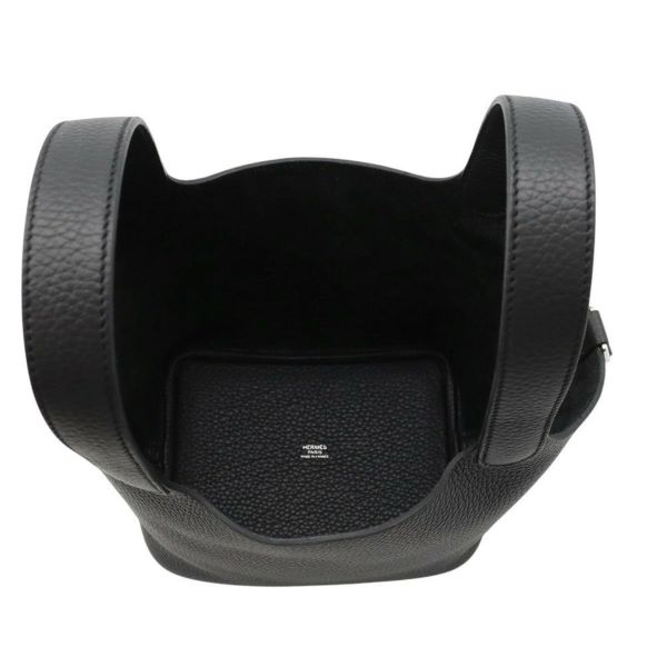 エルメス ハンドバッグ ピコタンロックPM ブラック/シルバー金具 トリヨンクレマンス K刻印 黒