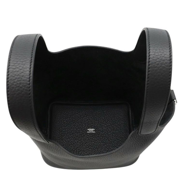 エルメス ハンドバッグ ピコタンロックPM ブラック/シルバー金具 トリヨンクレマンス K刻印 黒