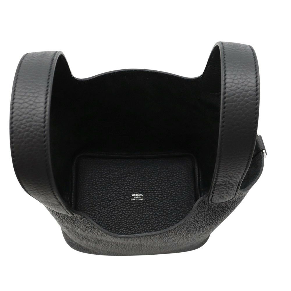 エルメス ハンドバッグ ピコタンロックPM ブラック/シルバー金具 トリヨンクレマンス K刻印 黒