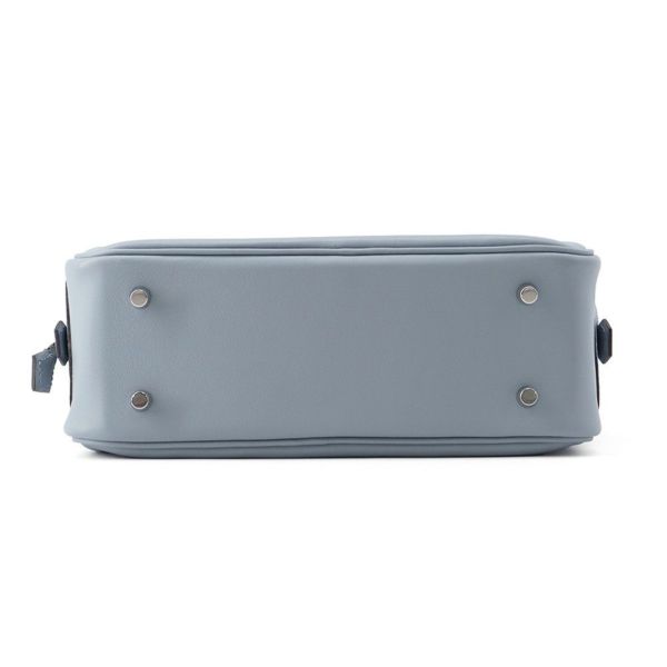 エルメス ハンドバッグ プリュム ミニ ブルーラン/シルバー金具 スイフト K刻印