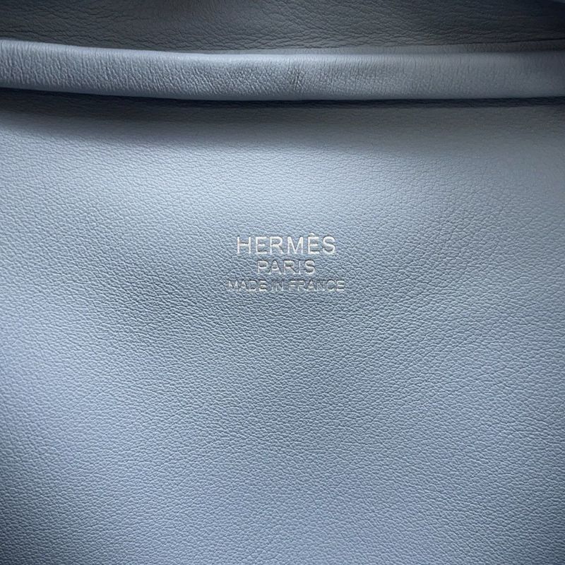 エルメス ハンドバッグ プリュム ミニ ブルーラン/シルバー金具 スイフト K刻印