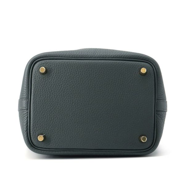 エルメス ハンドバッグ ピコタンロックPM ヴェールマングローブ/ゴールド金具 トリヨンクレマンス K刻印