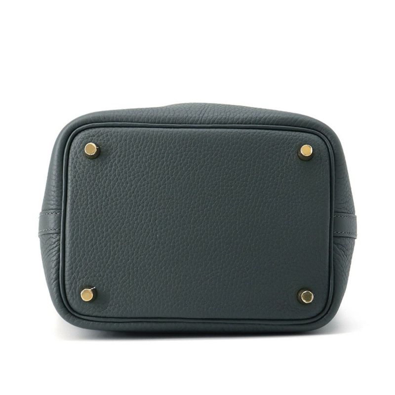 エルメス ハンドバッグ ピコタンロックPM ヴェールマングローブ/ゴールド金具 トリヨンクレマンス K刻印