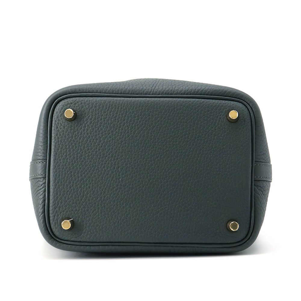 エルメス ハンドバッグ ピコタンロックPM ヴェールマングローブ/ゴールド金具 トリヨンクレマンス K刻印