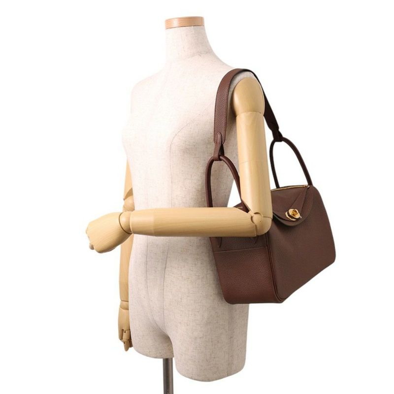 エルメス ハンドバッグ リンディ26  テール/ゴールド金具 トリヨンクレマンス K刻印 2wayショルダー