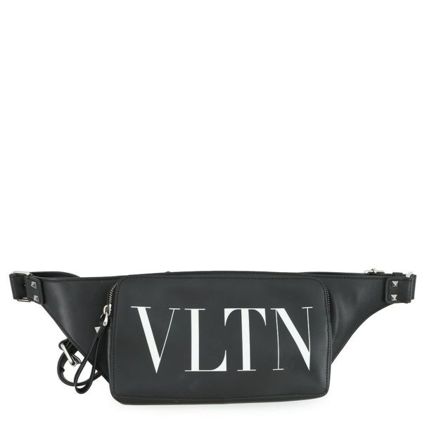 ヴァレンティノ・ガラヴァーニ ボディバッグ VLTNロゴ VY2B0A10WJW VALENTINO ベルトバッグ 黒