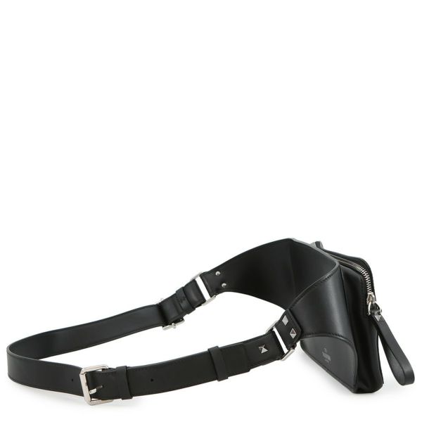 ヴァレンティノ・ガラヴァーニ ボディバッグ VLTNロゴ VY2B0A10WJW VALENTINO ベルトバッグ 黒