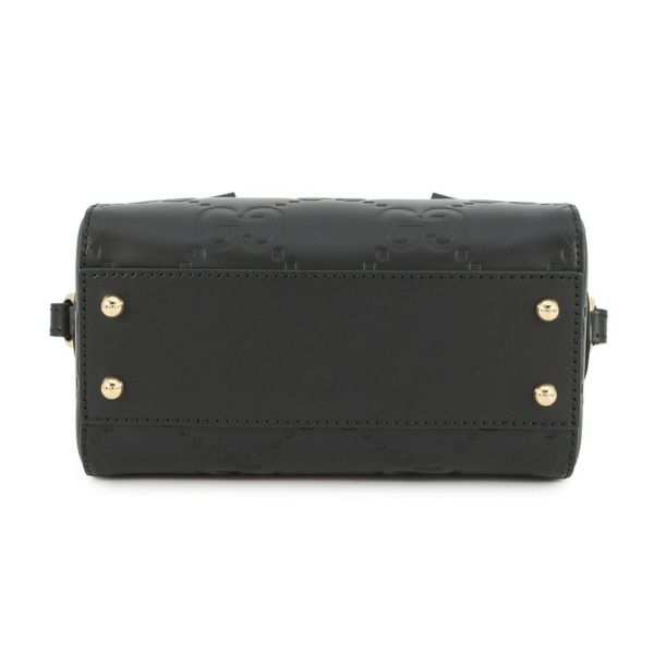 グッチ ショルダーバッグ GG レザー スーパーミニ ハンドバッグ 790130 GUCCI 2way 黒