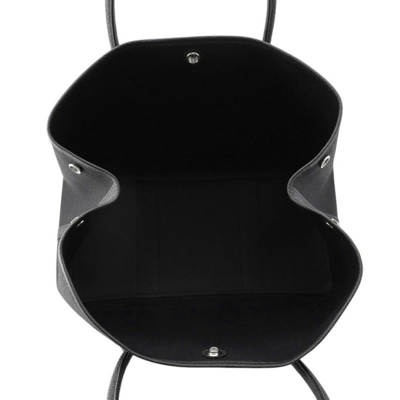 エルメス トートバッグ ガーデンパーティPM ブラック/シルバー金具 トワルミリタリー/ネゴンダ K刻印 黒