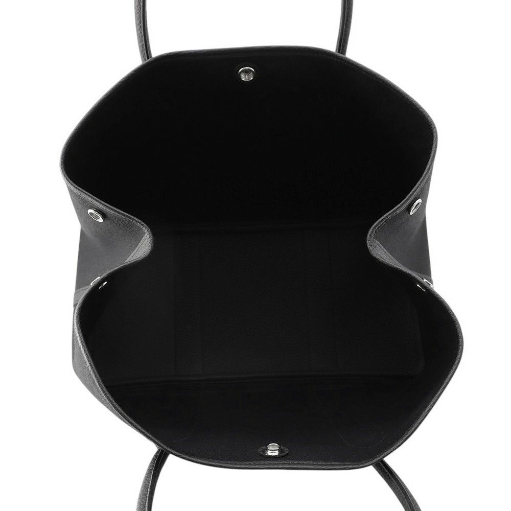 エルメス トートバッグ ガーデンパーティPM ブラック/シルバー金具 トワルミリタリー/ネゴンダ K刻印 黒