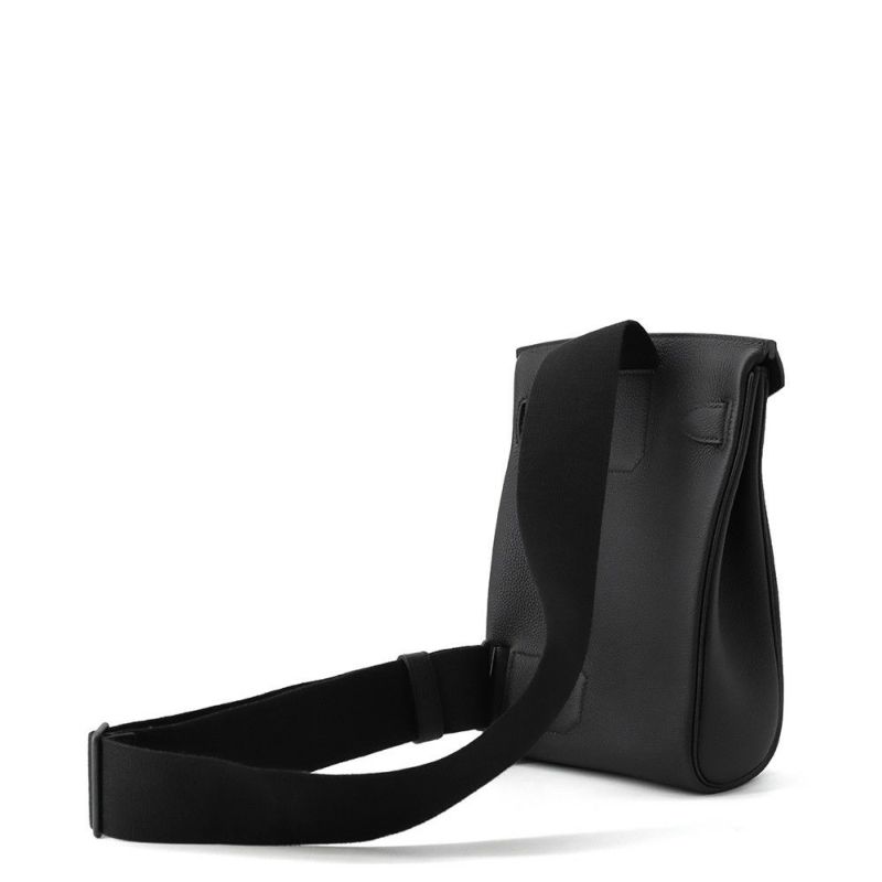 エルメス ボディバッグ ケリー アッカドPM ブラック/ブラック金具 トゴ K刻印 HERMES メンズ 黒