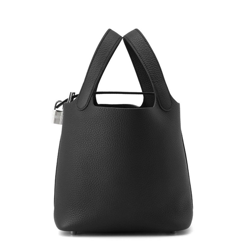 エルメス ハンドバッグ ピコタンロックPM ブラック/シルバー金具 トリヨンクレマンス K刻印 黒