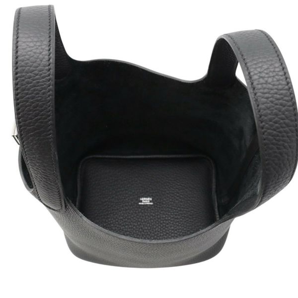 エルメス ハンドバッグ ピコタンロックPM ブラック/シルバー金具 トリヨンクレマンス K刻印 黒