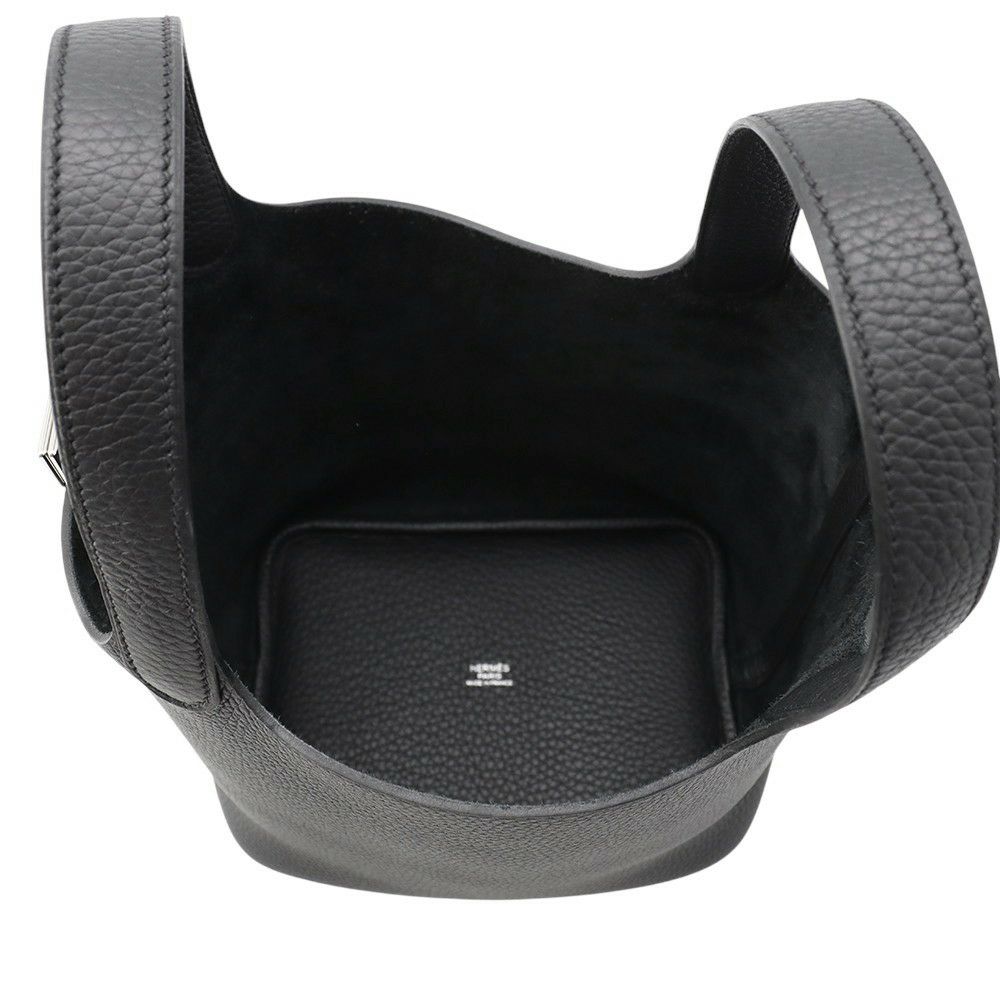 エルメス ハンドバッグ ピコタンロックPM ブラック/シルバー金具 トリヨンクレマンス K刻印 黒