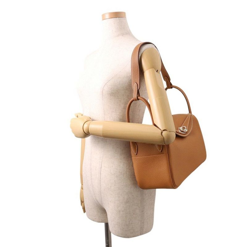 エルメス ハンドバッグ リンディ26 ゴールド/シルバー金具 トリヨンクレマンス K刻印 2wayショルダー