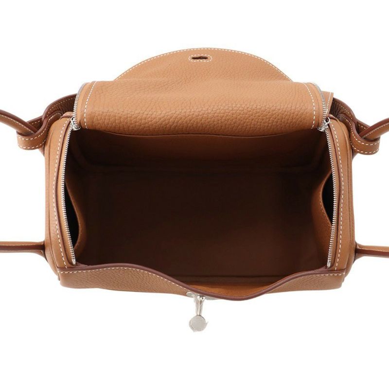 エルメス ハンドバッグ リンディ26 ゴールド/シルバー金具 トリヨンクレマンス K刻印 2wayショルダー