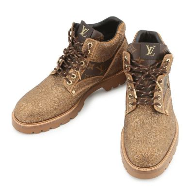 ルイヴィトン スニーカー フロントロ―・ライン 型押しレザー メンズ