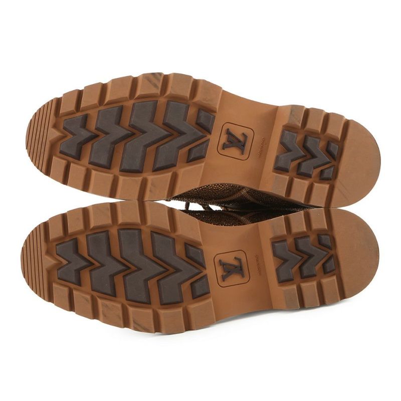 ルイヴィトン ブーツ モノグラム オーベルカンフライン アンクルブーツ レザー/ラインストーン メンズサイズ10 LOUIS VUITTON 靴