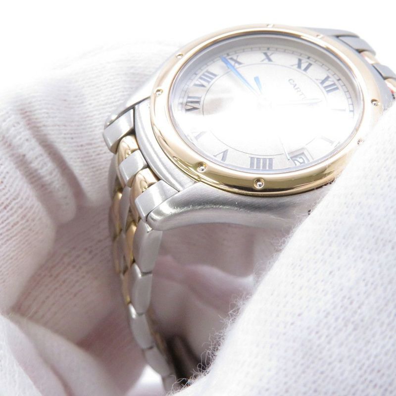 カルティエ パンテール クーガー 2ロウ SM W35005B6 SS/K18イエローゴールド Cartier 腕時計 ウォッチ シルバー文字盤