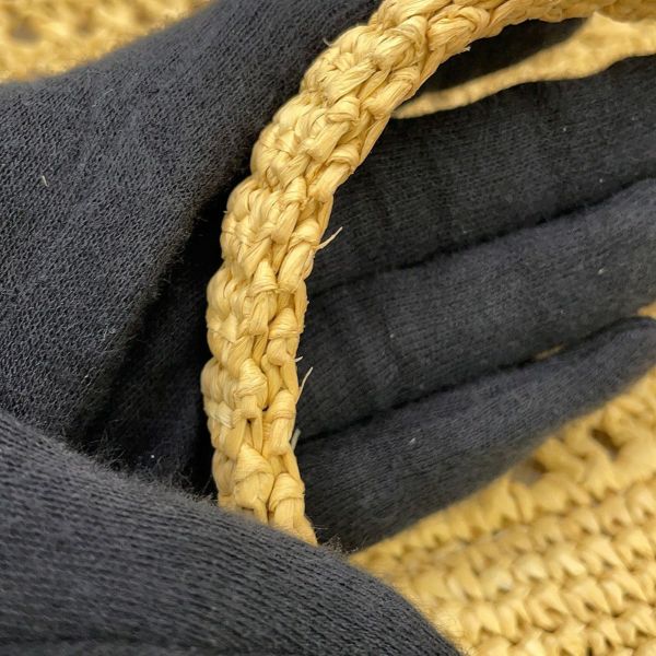 ミュウミュウ ハンドバッグ クロシェ ファブリック トート ラフィア 5BA283 MIUMIU 2way