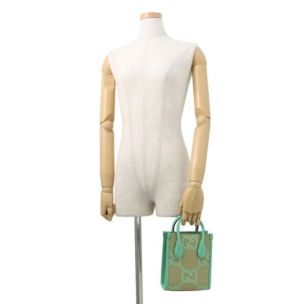 グッチ ハンドバッグ ジャンボGG キャンバス/レザー 671623 GUCCI バッグ 2wayショルダー ミニバッグ