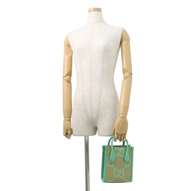 グッチ ハンドバッグ ジャンボGG キャンバス/レザー 671623 GUCCI バッグ 2wayショルダー ミニバッグ