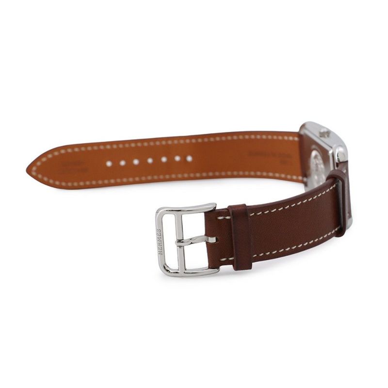 エルメス ケープコッド GM CC3.710 HERMES 腕時計 クォーツ 10Pダイヤ ホワイトシェル文字盤