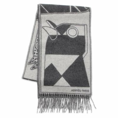 新品未使用》HERMES エルメス カシミアマフラー バックル&カマイユ