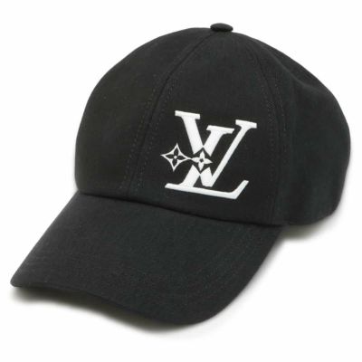 ルイヴィトン キャップ LV スマッシュ コットン サイズL M7608L LOUIS VUITTON 帽子 黒 ブラック 安心保証