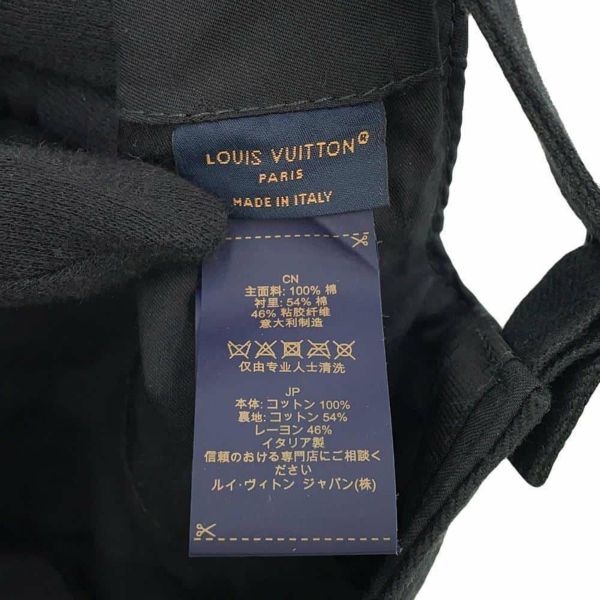 ルイヴィトン キャップ LV スマッシュ コットン サイズL M7608L LOUIS VUITTON 帽子 黒 ブラック