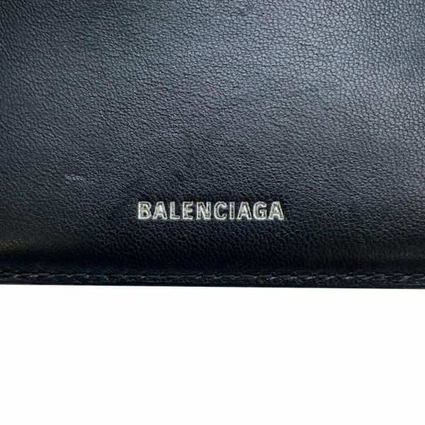 バレンシアガ 二つ折り財布 BBロゴ レザー 779971 BALENCIAGA 財布 黒