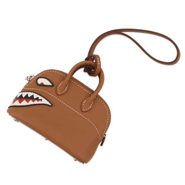 エルメス バッグチャーム ボリードシャーク ゴールド/シルバー金具 スイフト K刻印 チャーム