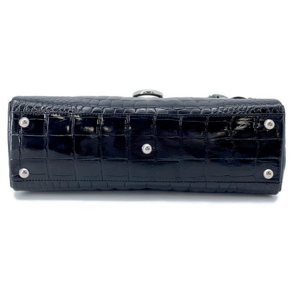 サルヴァトーレ・フェラガモ ハンドバッグ ガンチーニ クロコダイル 214868 Ferragamo 黒