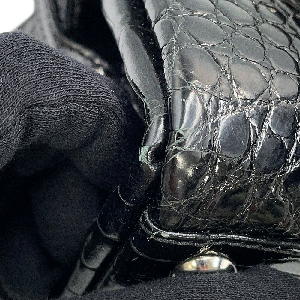 サルヴァトーレ・フェラガモ ハンドバッグ ガンチーニ クロコダイル 214868 Ferragamo 黒