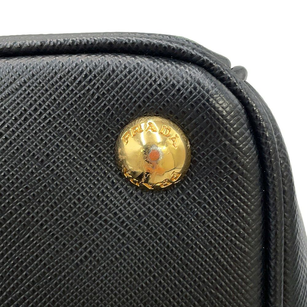 プラダ ハンドバッグ サフィアーノ ガレリア クロコダイル 1BA863 PRADA 2way 黒