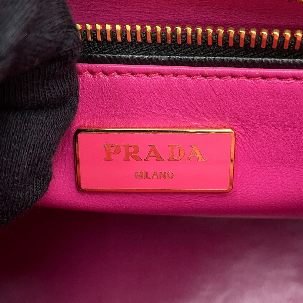 プラダ ハンドバッグ サフィアーノ ガレリア クロコダイル 1BA863 PRADA 2way 黒