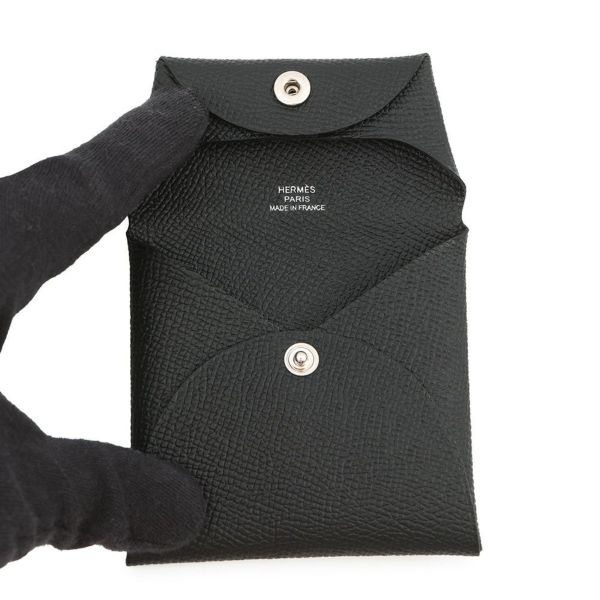 エルメス コインケース バスティア ブラック エプソン W刻印 HERMES 財布 黒