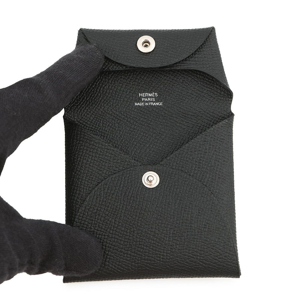 エルメス コインケース バスティア ブラック エプソン W刻印 HERMES 財布 黒