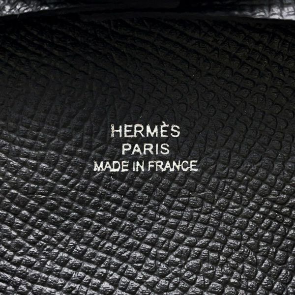 エルメス コインケース バスティア ブラック エプソン W刻印 HERMES 財布 黒
