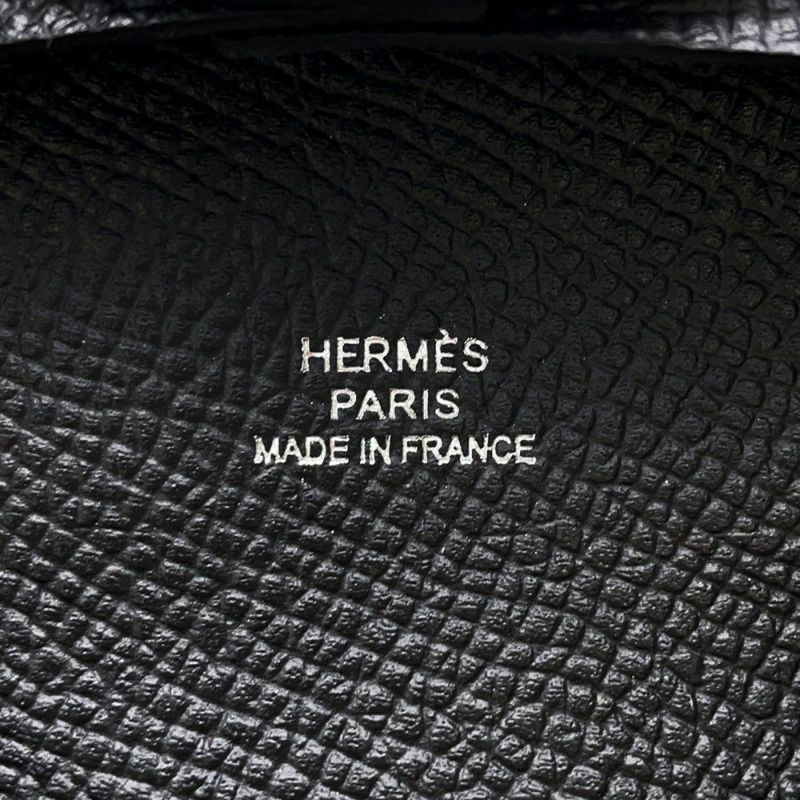 エルメス コインケース バスティア ブラック エプソン W刻印 HERMES 財布 黒