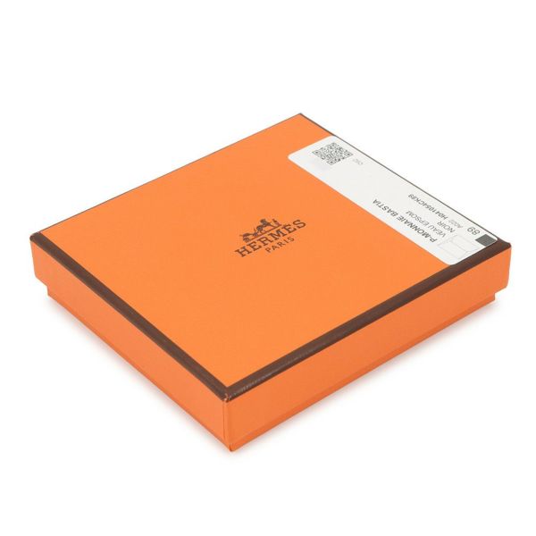 エルメス コインケース バスティア ブラック エプソン W刻印 HERMES 財布 黒