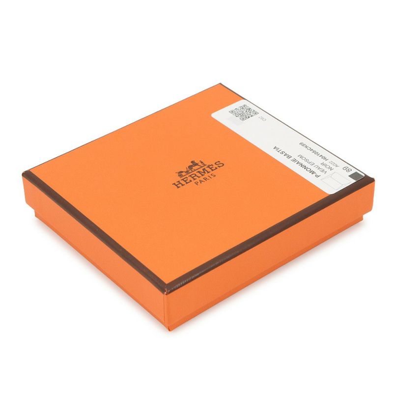 エルメス コインケース バスティア ブラック エプソン W刻印 HERMES 財布 黒