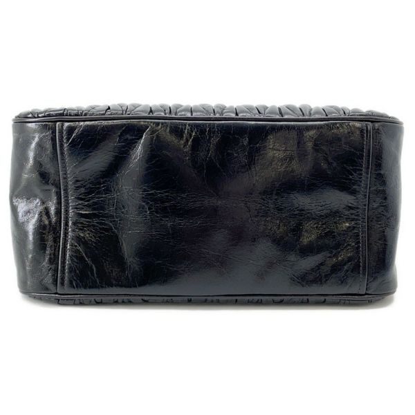 ミュウミュウ ハンドバッグ マテラッセ レザー 5BB072 MIUMIU 2way 黒 アウトレット品