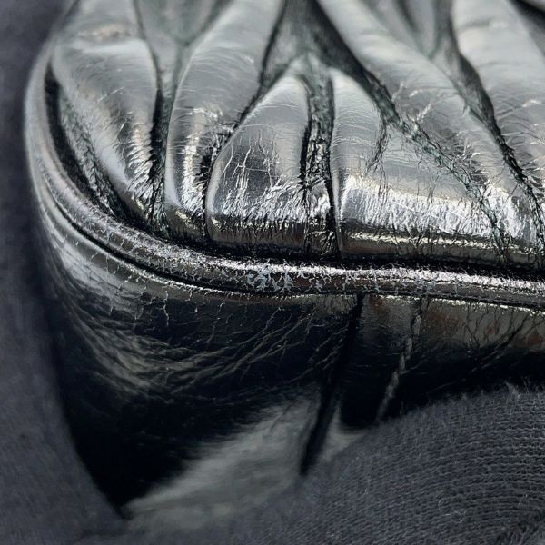 ミュウミュウ ハンドバッグ マテラッセ レザー 5BB072 MIUMIU 2way 黒 アウトレット品