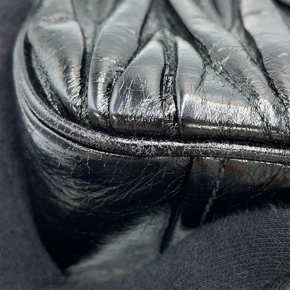 ミュウミュウ ハンドバッグ マテラッセ レザー 5BB072 MIUMIU 2way 黒 アウトレット品