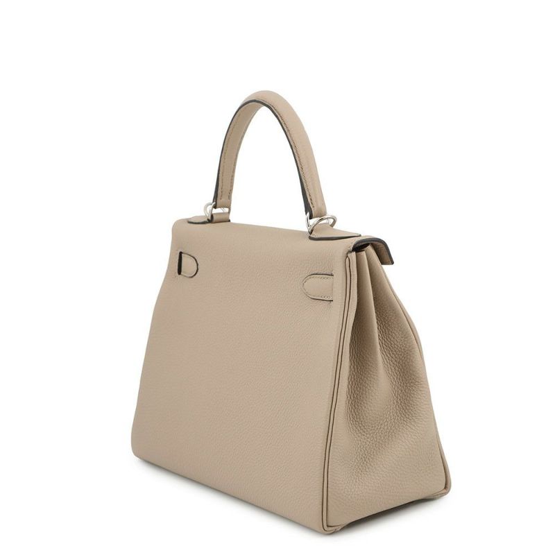 エルメス ハンドバッグ ケリー28 内縫い トゥルティエールグレー/シルバー金具 トゴ C刻印 2wayショルダー