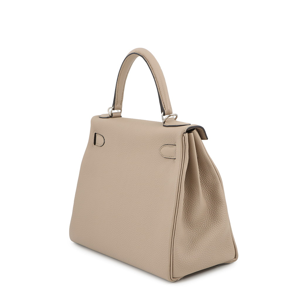 エルメス ハンドバッグ ケリー28 内縫い トゥルティエールグレー/シルバー金具 トゴ C刻印 2wayショルダー